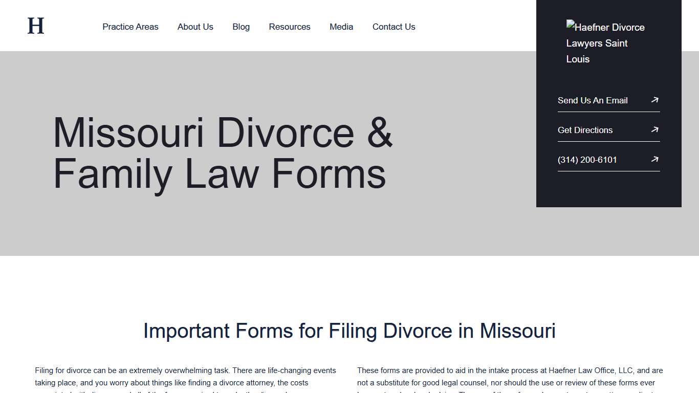 Missouri Divorce Forms Missouri Divorce Papers Haefner Law